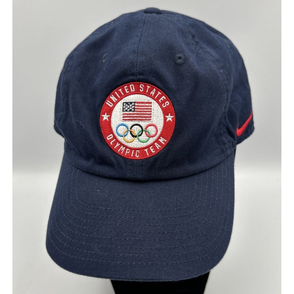 Nike Team USA Olympic Team Adjustable Cap 100% Cotton Navy M/L Club Hat 2023
